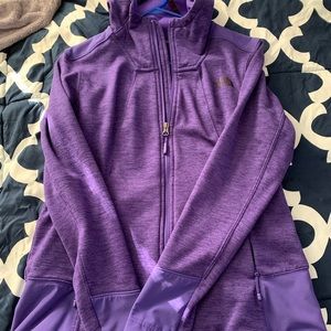 Women’s purple north face zip up